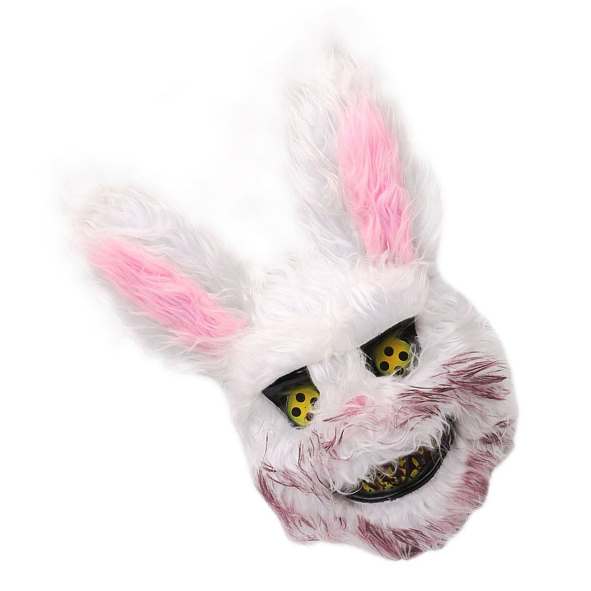 Halloween Spooky Plush Mask Lifelike Appearance Appropriate Size Halloween Props for Horror Themed Parties Rabbit 26x34cm