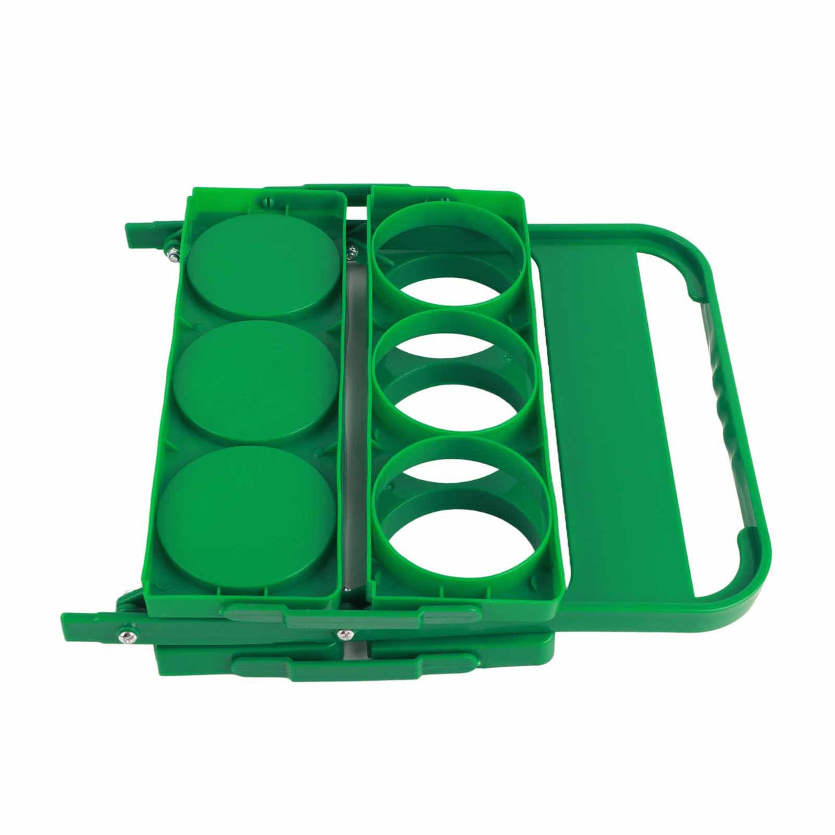 Portable Beer Bottle Rack Pure Color Foldable Beverage Storage Rack Picnic Beer Handle Basket Green