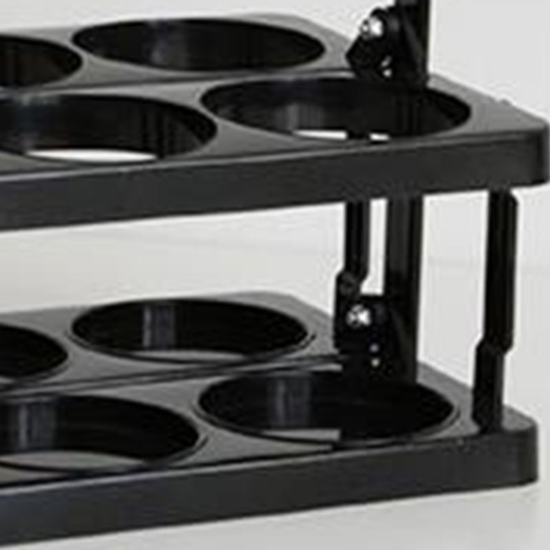 Portable Beer Bottle Rack Pure Color Foldable Beverage Storage Rack Picnic Beer Handle Basket Black