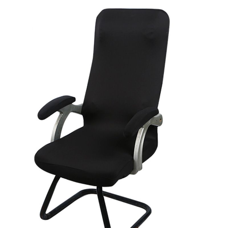 1 Pair Chair Arm Covers with Sponge Soft Breathable Safe Office Chair Armrest Cover Set for Working Home Black Sponge Type 35x9cm/13.8x3.5in