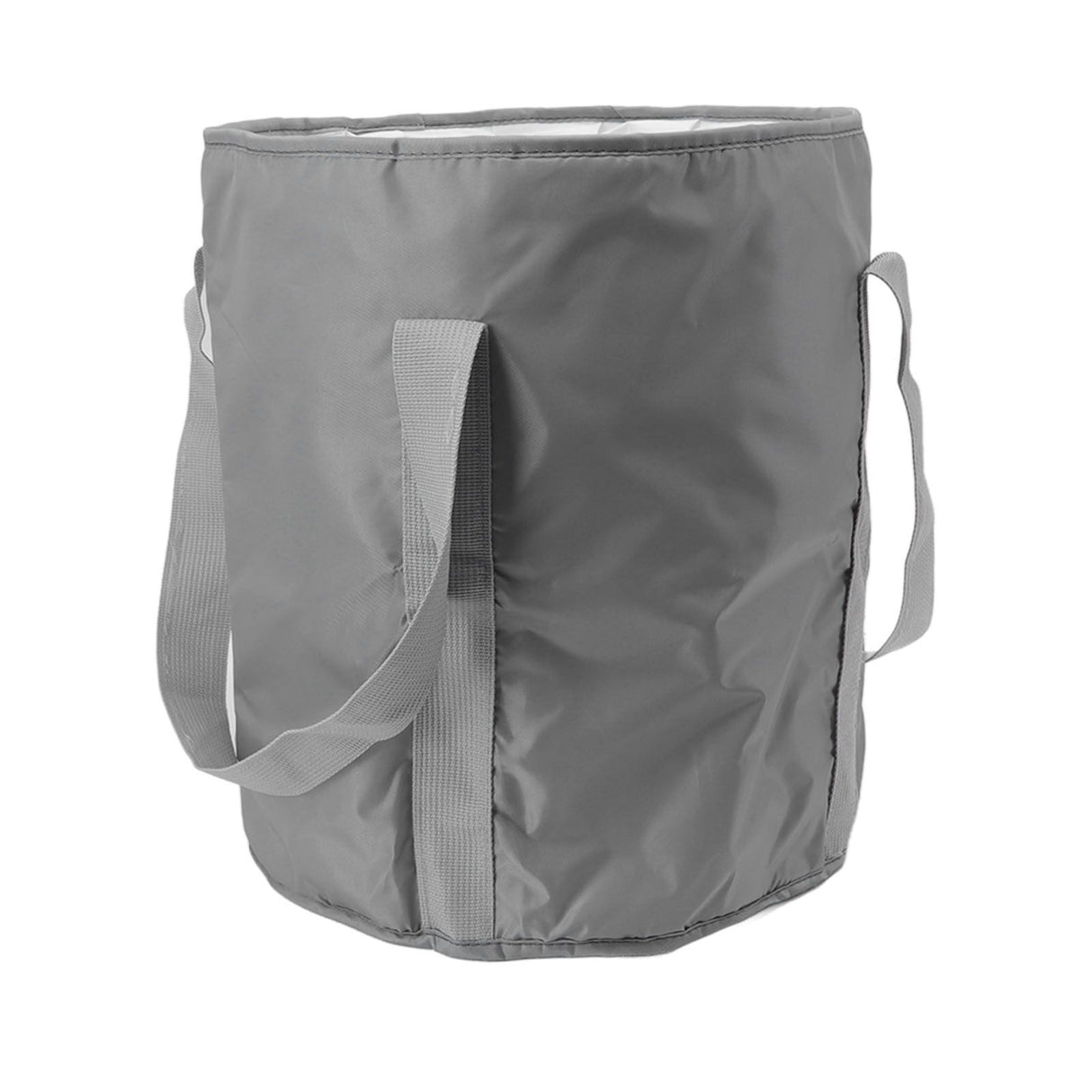 Foldable Foot Tub Polyester Double Layer Collapsible Camping Bucket with Storage Bag for Outdoor Grey