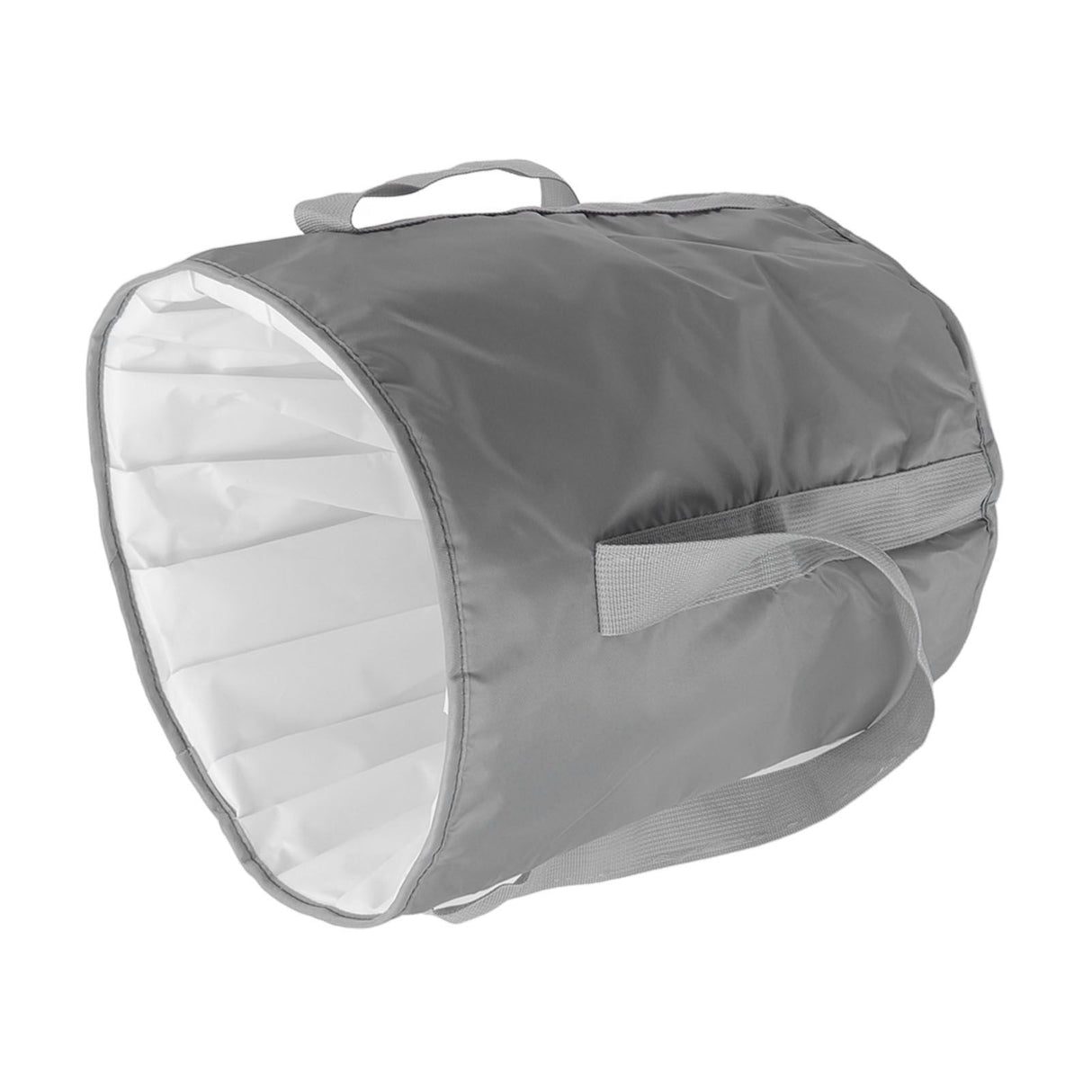 Foldable Foot Tub Polyester Double Layer Collapsible Camping Bucket with Storage Bag for Outdoor Grey