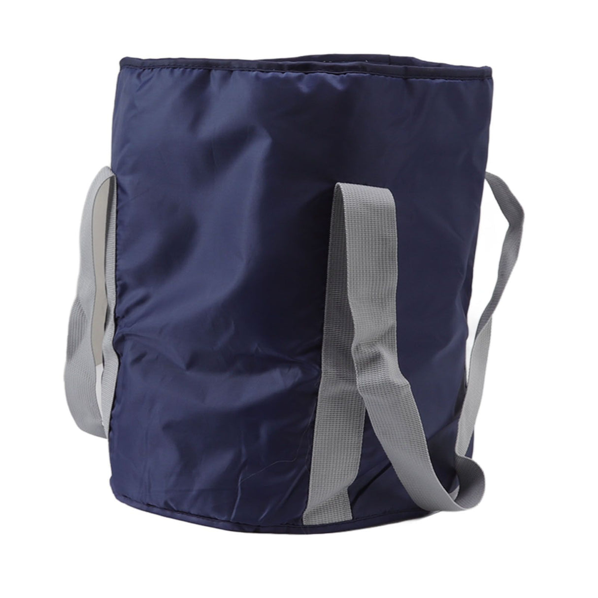 Foldable Foot Tub Polyester Double Layer Collapsible Camping Bucket with Storage Bag for Outdoor Navy Blue