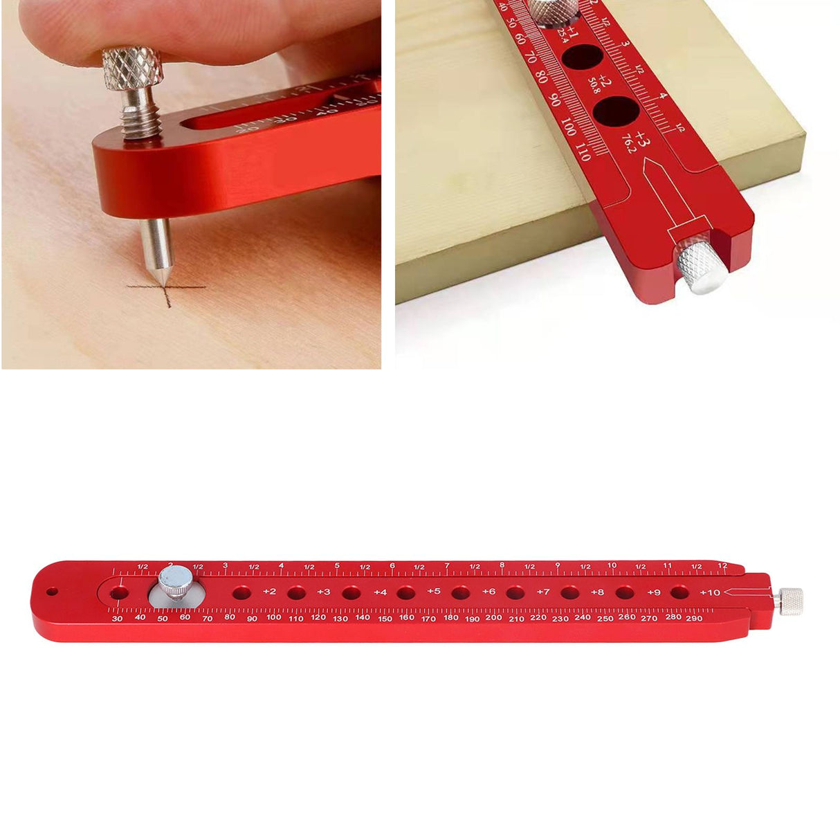 Woodworking Circle Ruler Aluminium Alloy Adjustable Woodworking Circular Drawing Tool for Carpenter Tool