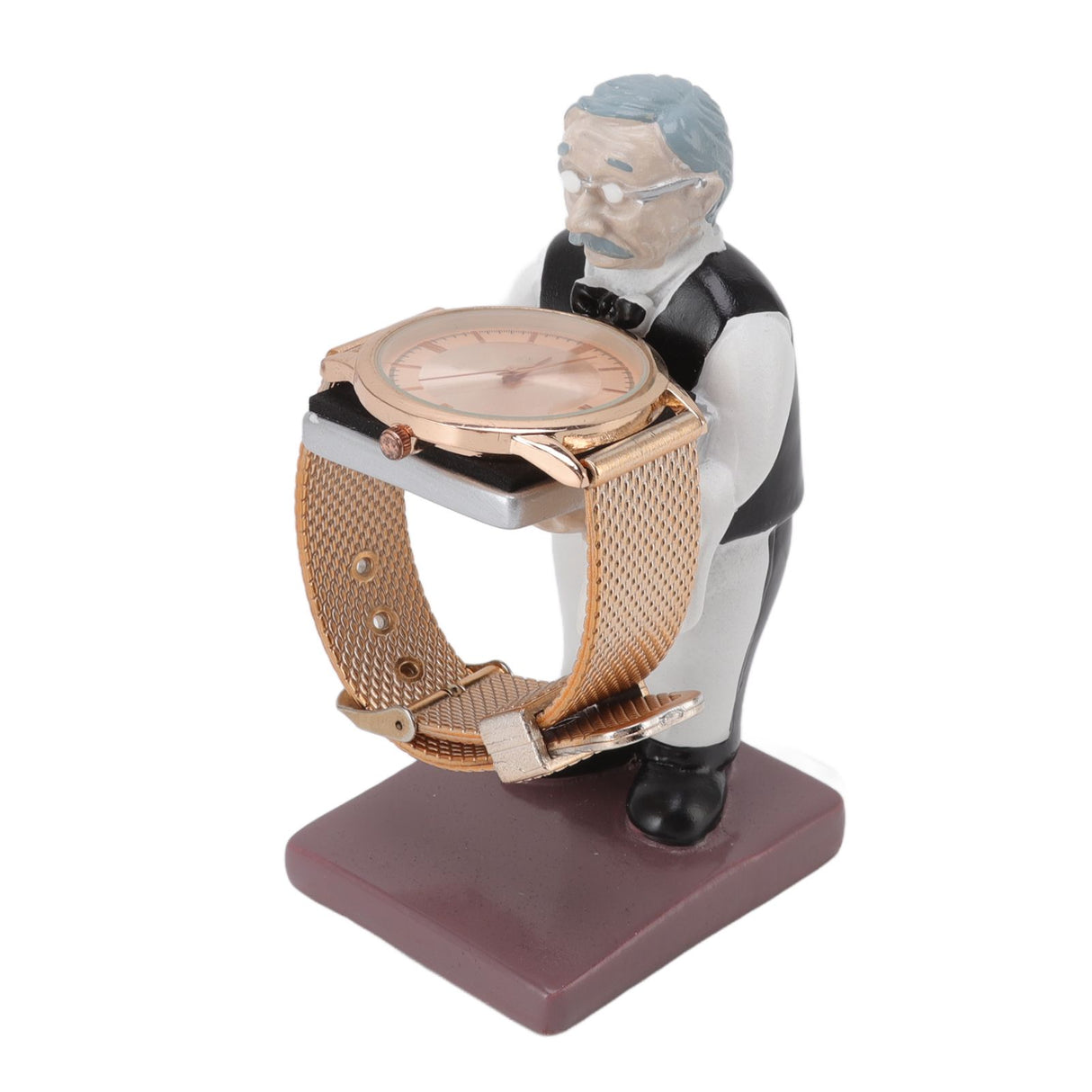 Watch Display Stand Resin Cute Figure Model Modern Multifunctional Watch Holder Rack for Jewelry Necklace Bracelet Old Housekeeper S