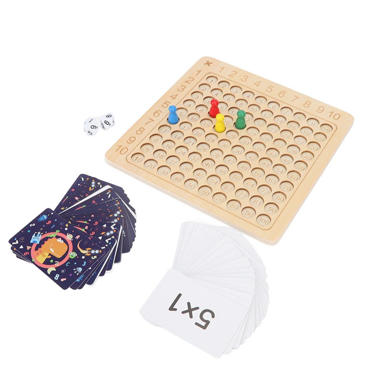 Math Multiplication Board Children Montessori Counting Educational Toys Wooden Multiplication Table Board Game