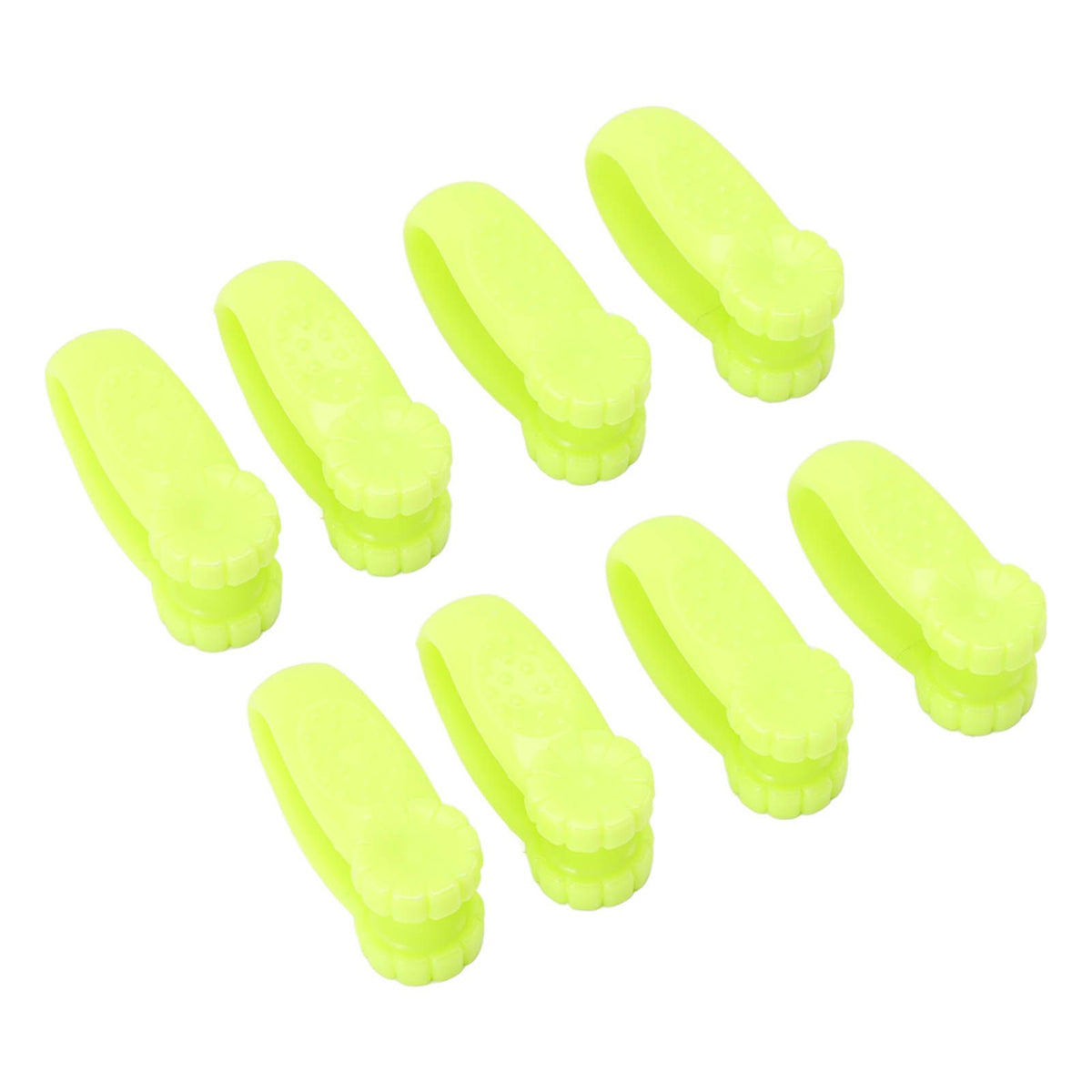 8PCS Hand Pressure Point Tool Plastic Hand Acupressure Clip for Between Thumb and Index Migraine Headache Relief Green