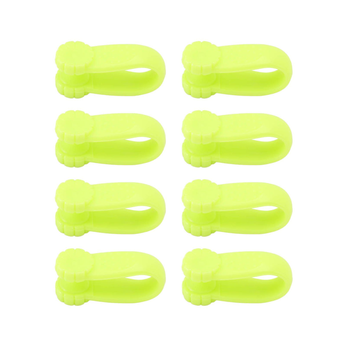 8PCS Hand Pressure Point Tool Plastic Hand Acupressure Clip for Between Thumb and Index Migraine Headache Relief Green
