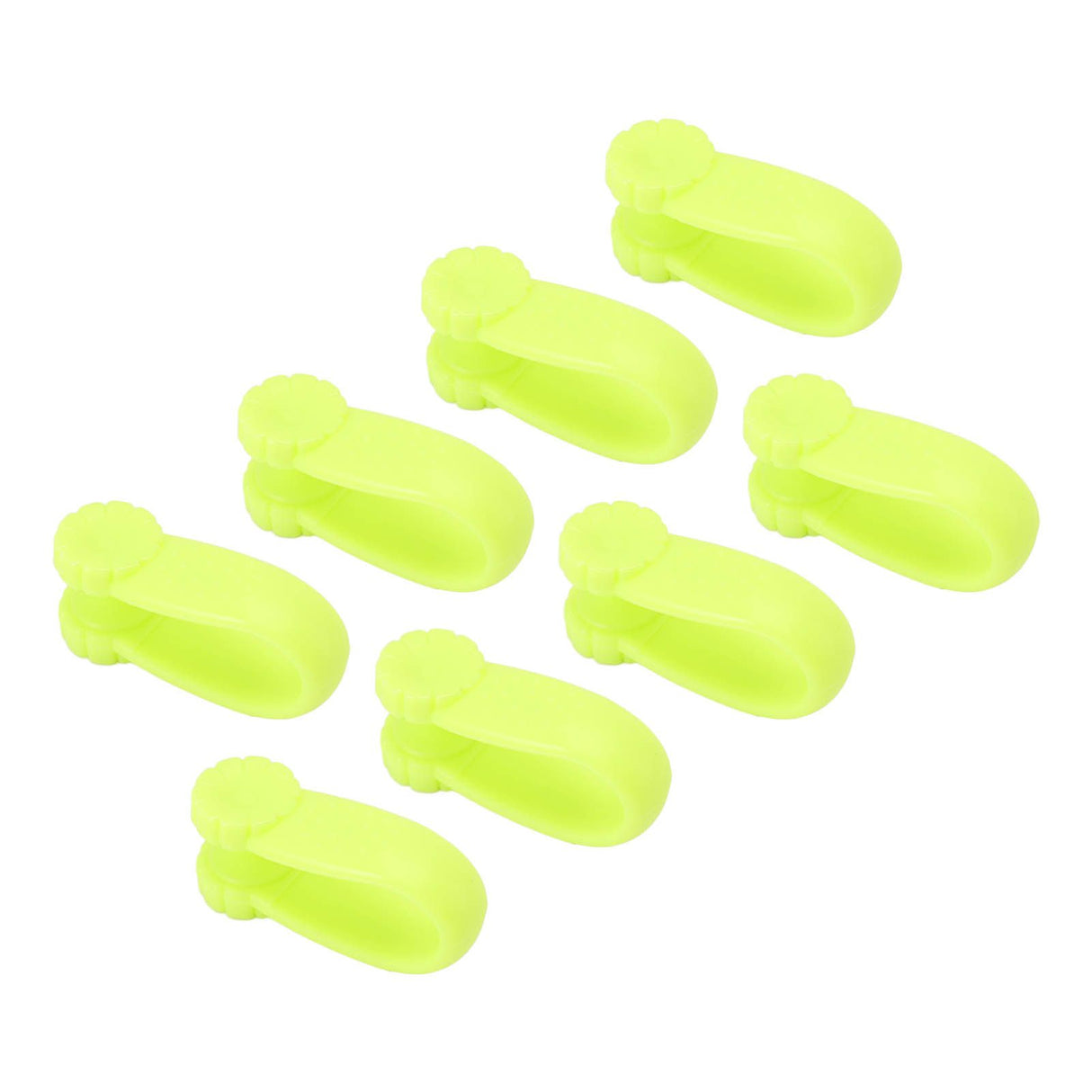 8PCS Hand Pressure Point Tool Plastic Hand Acupressure Clip for Between Thumb and Index Migraine Headache Relief Green