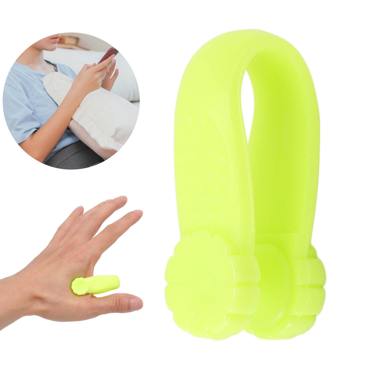8PCS Hand Pressure Point Tool Plastic Hand Acupressure Clip for Between Thumb and Index Migraine Headache Relief Green