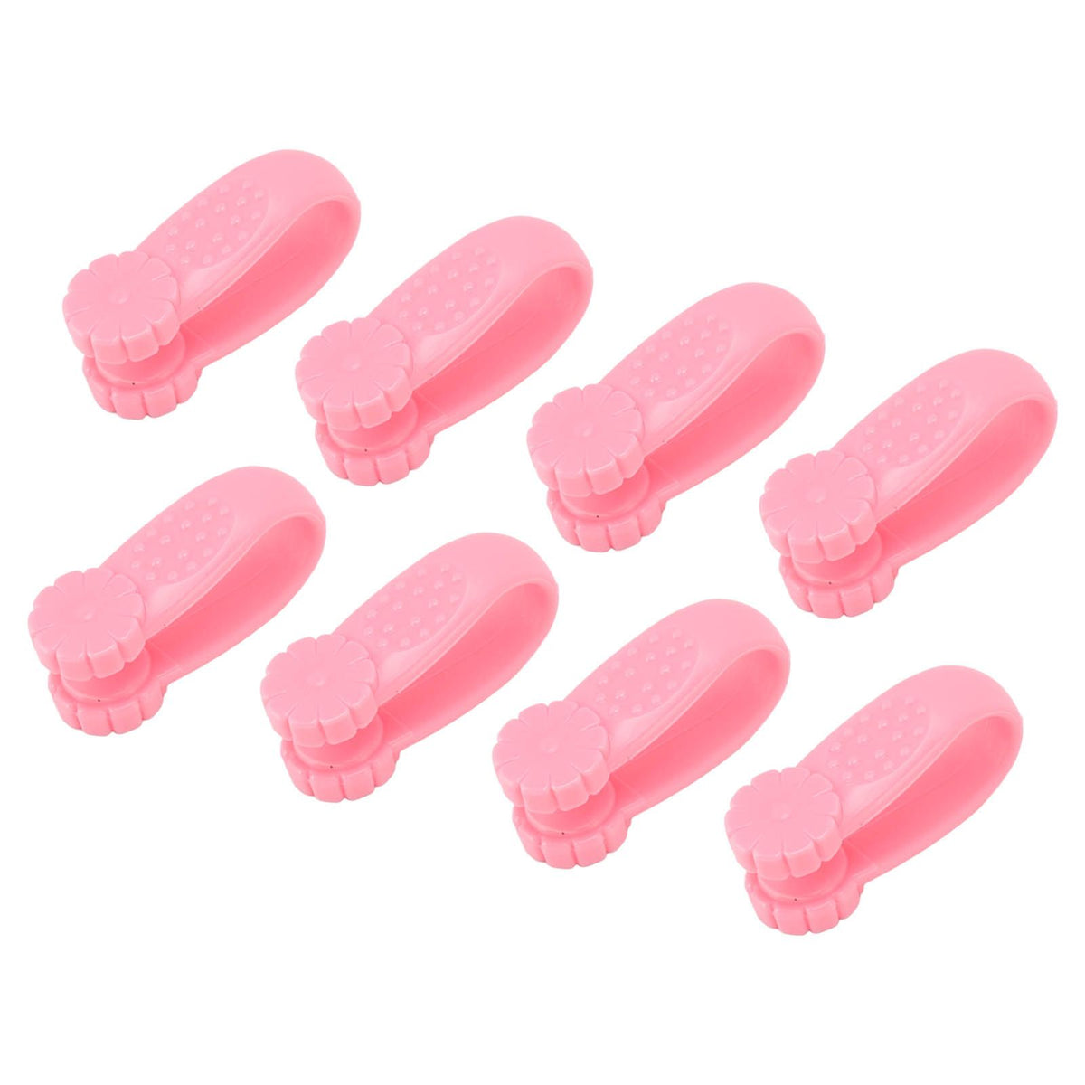 8PCS Hand Pressure Point Tool Plastic Hand Acupressure Clip for Between Thumb and Index Migraine Headache Relief Pink