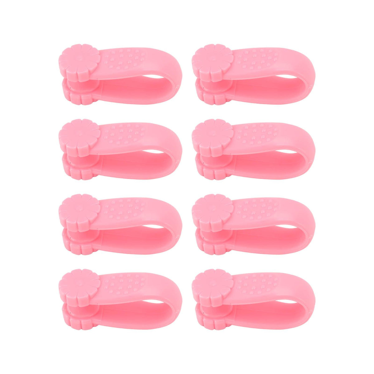 8PCS Hand Pressure Point Tool Plastic Hand Acupressure Clip for Between Thumb and Index Migraine Headache Relief Pink