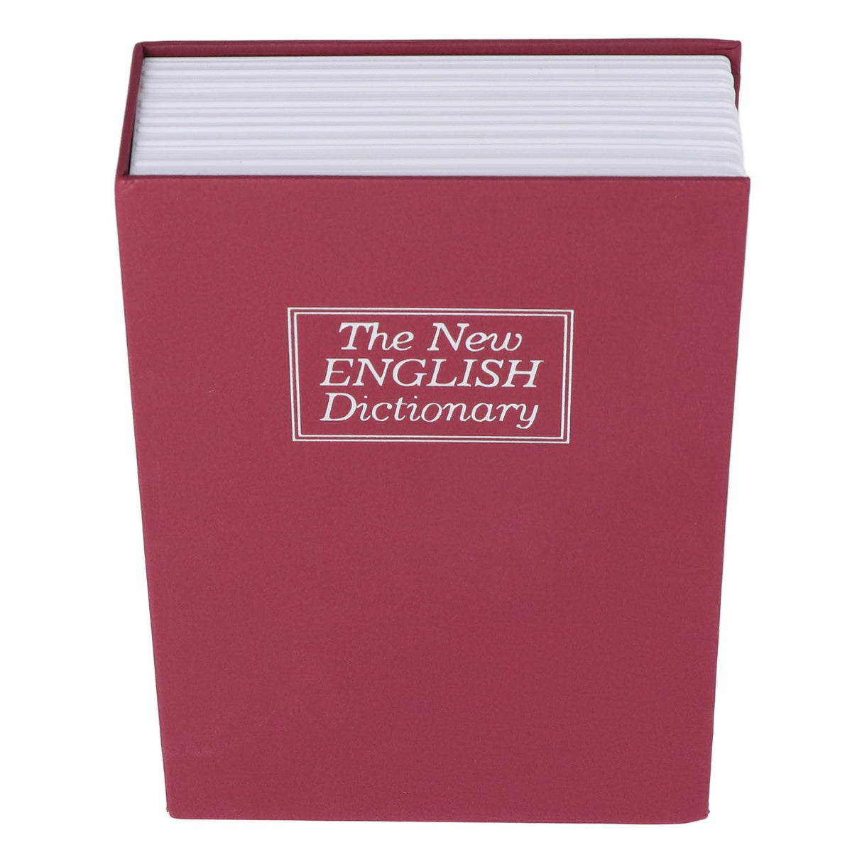 Diversion Book Safe Imitation Books Realistic Stainless Steel Liner Portable Book Safe Storage Box with Key Lock M Red