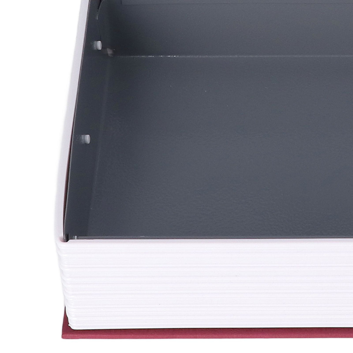 Book Safe Case Simulation Portable Safe Storage Box with Combination Lock for Bank Cards Jewelry Money Red