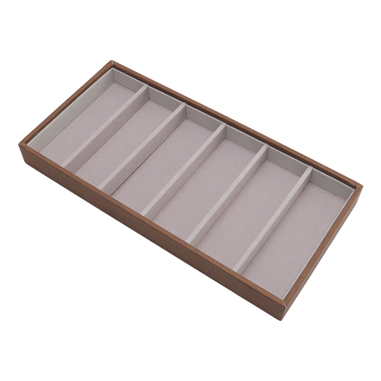 Eyeglass Display Organizer Wood Grain 6 Compartments Glasses Display Tray Sunglasses Storage Cases