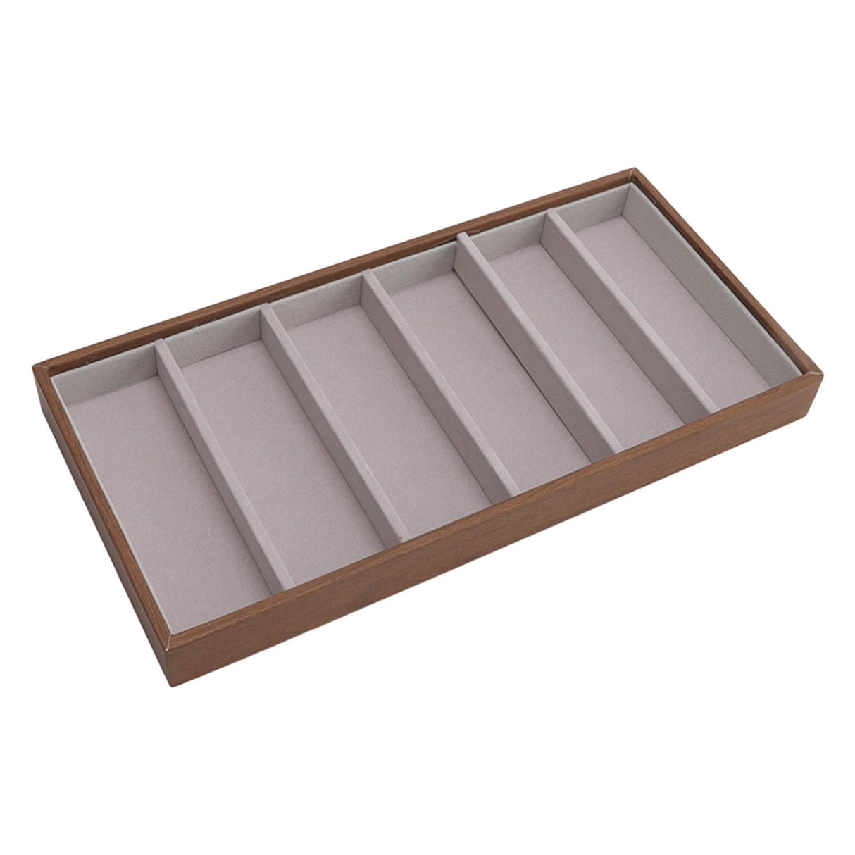 Eyeglass Display Organizer Wood Grain 6 Compartments Glasses Display Tray Sunglasses Storage Cases