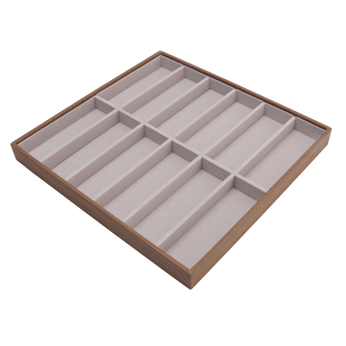 Sunglasses Display Tray PU Wood Grain Sunglasses Storage Case for Home Glasses Store 12 Grids