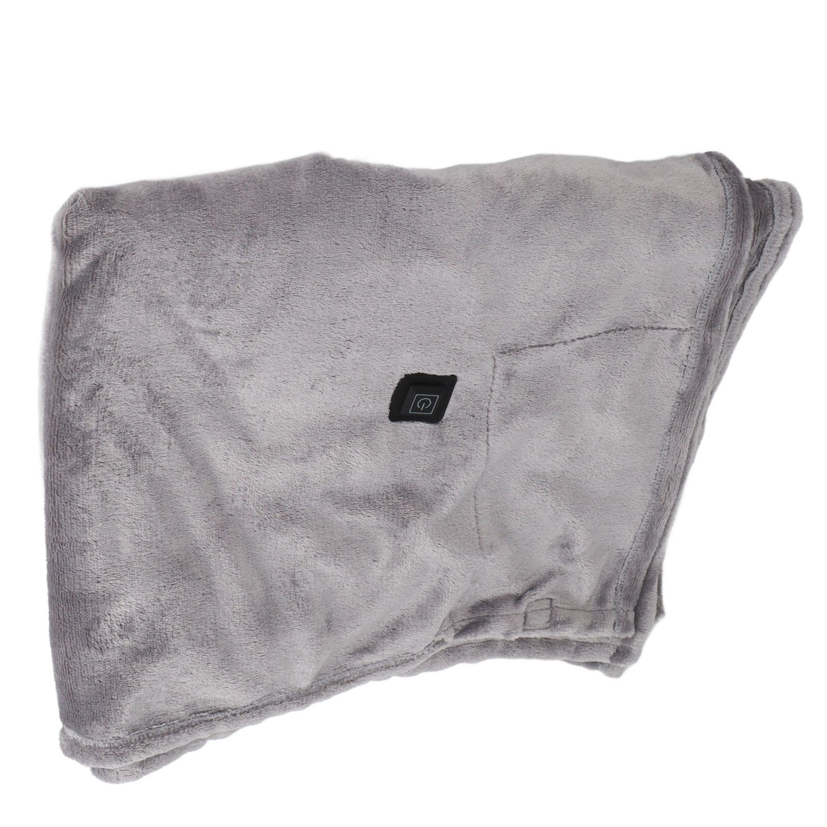 USB Heated Warm Shawl Lightweight Coral Flannel Electric Shoulder Blanket for Winter Light Gray