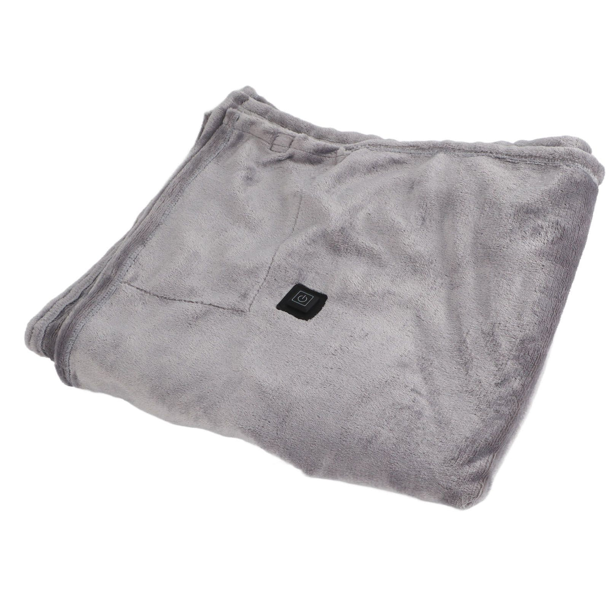 USB Heated Warm Shawl Lightweight Coral Flannel Electric Shoulder Blanket for Winter Light Gray