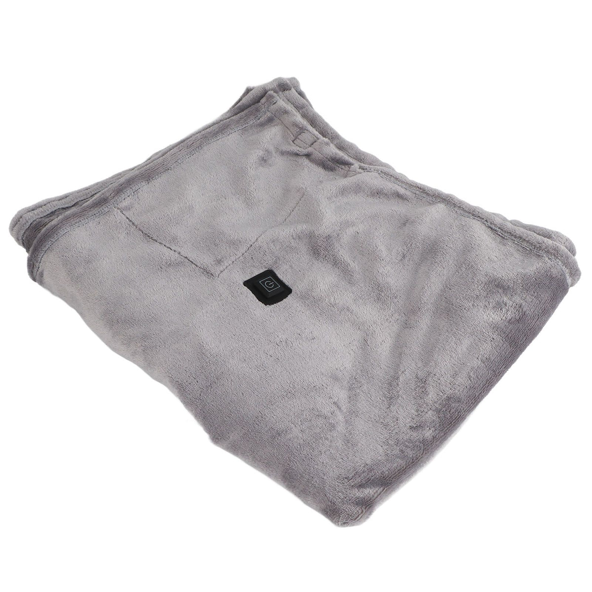 USB Heated Warm Shawl Lightweight Coral Flannel Electric Shoulder Blanket for Winter Light Gray