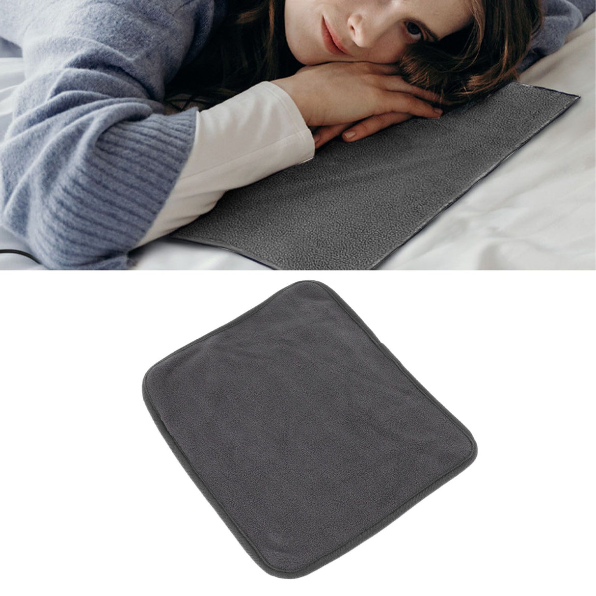 Portable USB Heating Pad Shoulder Neck Leg Waist Heating Pads with Multi Level Temperature Adjustment Timing Dark Gray
