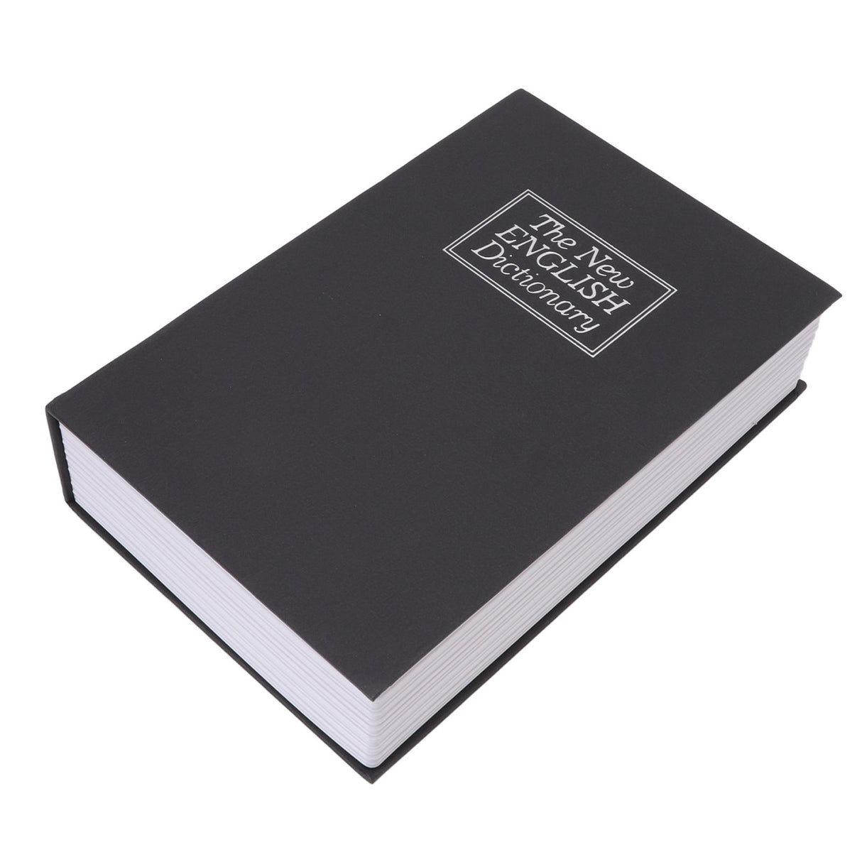 Dictionary Coin Piggy Bank Stainless Steel Realistic Lockable Book Safe Box with Key for Coin Storage Black