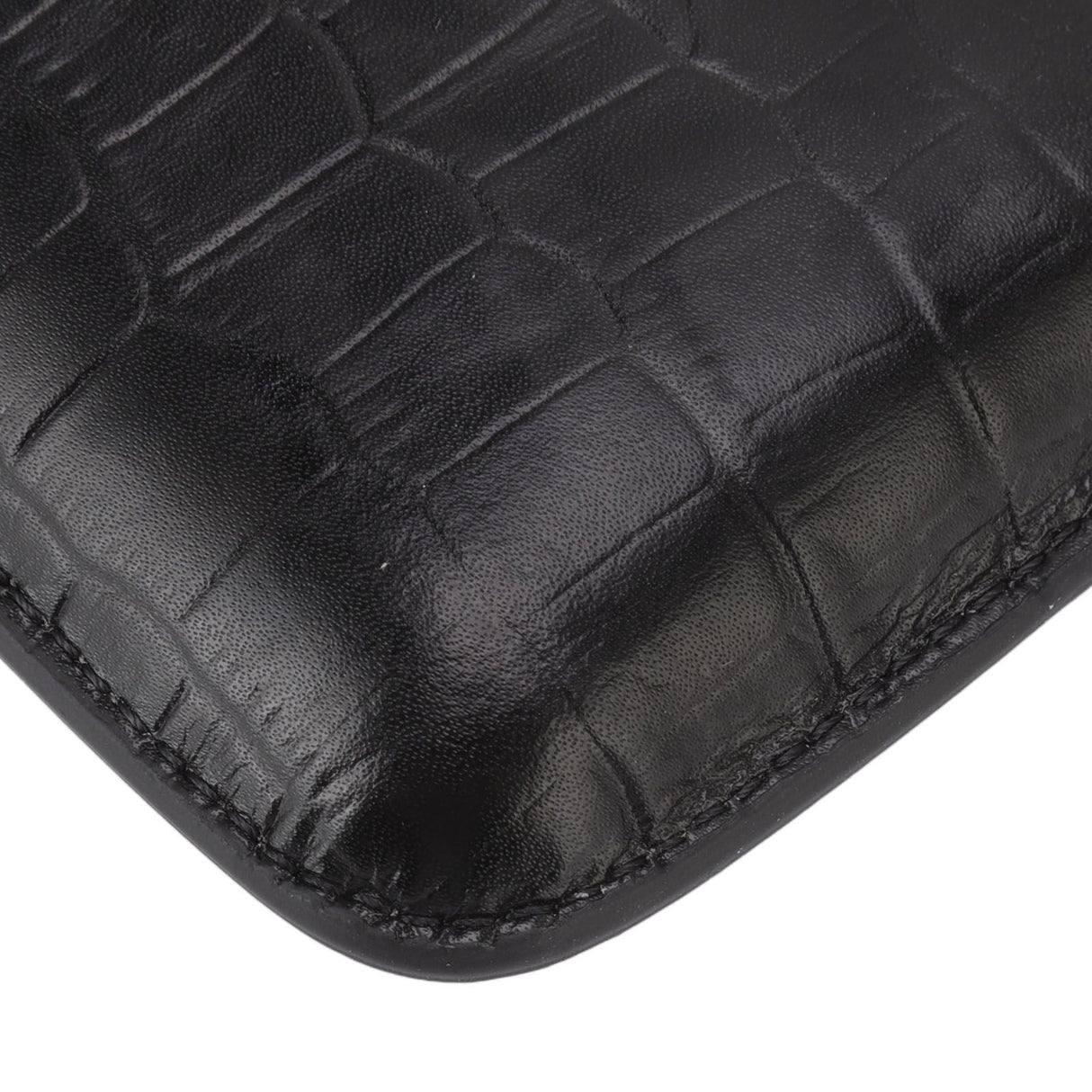 Cigar Leather Case Travel Portable 3pcs Cigar Holder Cigar Humidor with Cutter Set Black with Bamboo Joint Pattern