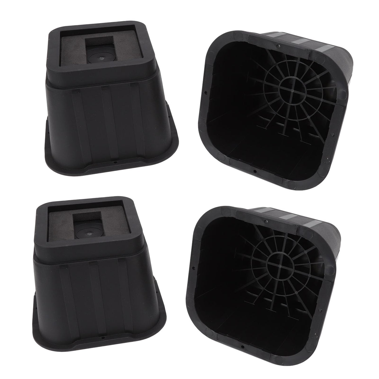 4 Sets Furniture Risers Rubber Antislip 4 Inch Bed Risers for Storage Desk Sofa Chair Washing Machine