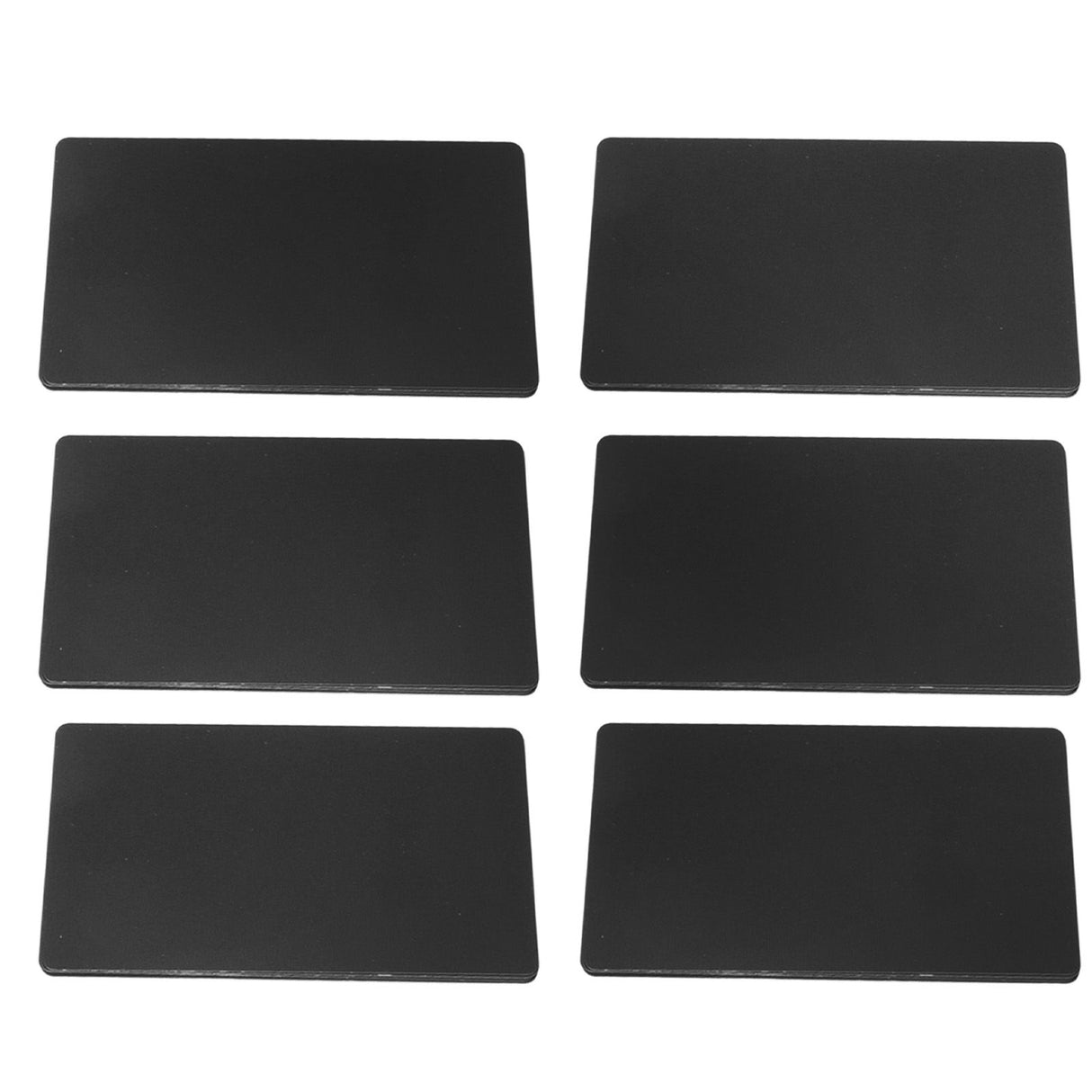 50PCS Business Name Card Laser Engraving Waterproof and Wear Resistant Aluminum Visiting Card for Company Black