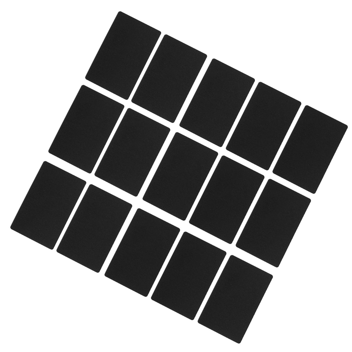 50PCS Business Name Card Laser Engraving Waterproof and Wear Resistant Aluminum Visiting Card for Company Black