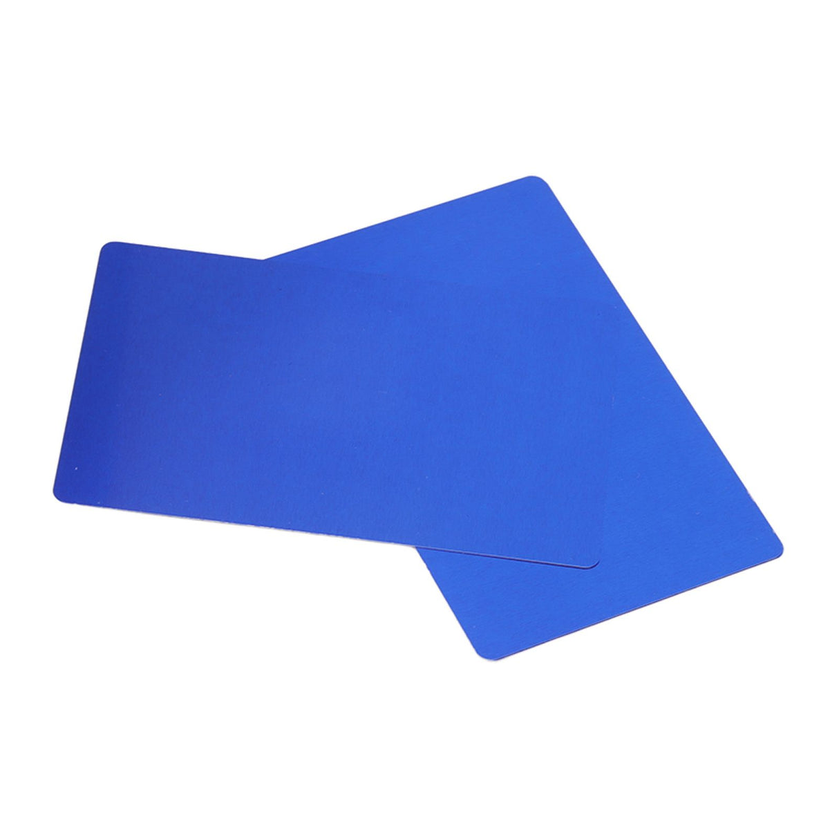 50PCS Business Name Card Laser Engraving Waterproof and Wear Resistant Aluminum Visiting Card for Company Blue