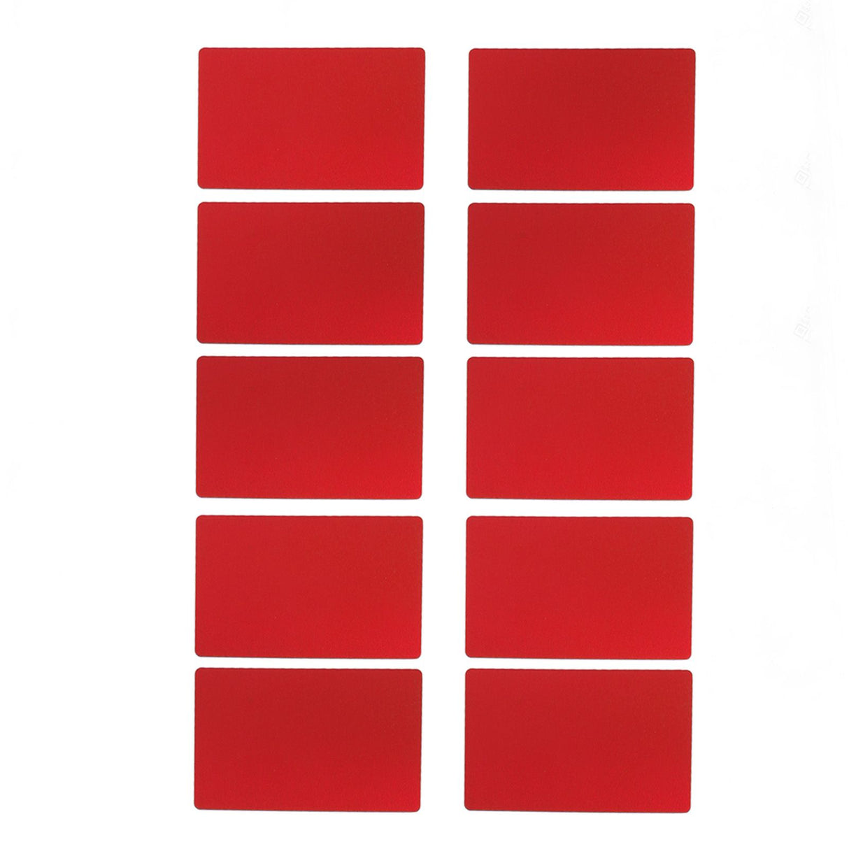 50PCS Business Name Card Laser Engraving Waterproof and Wear Resistant Aluminum Visiting Card for Company Red