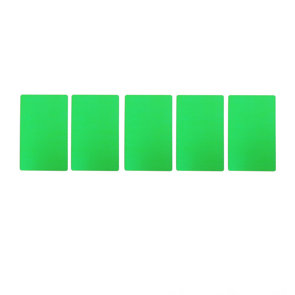 50PCS Business Name Card Laser Engraving Waterproof and Wear Resistant Aluminum Visiting Card for Company Green