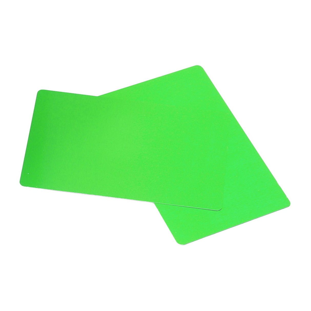 50PCS Business Name Card Laser Engraving Waterproof and Wear Resistant Aluminum Visiting Card for Company Green