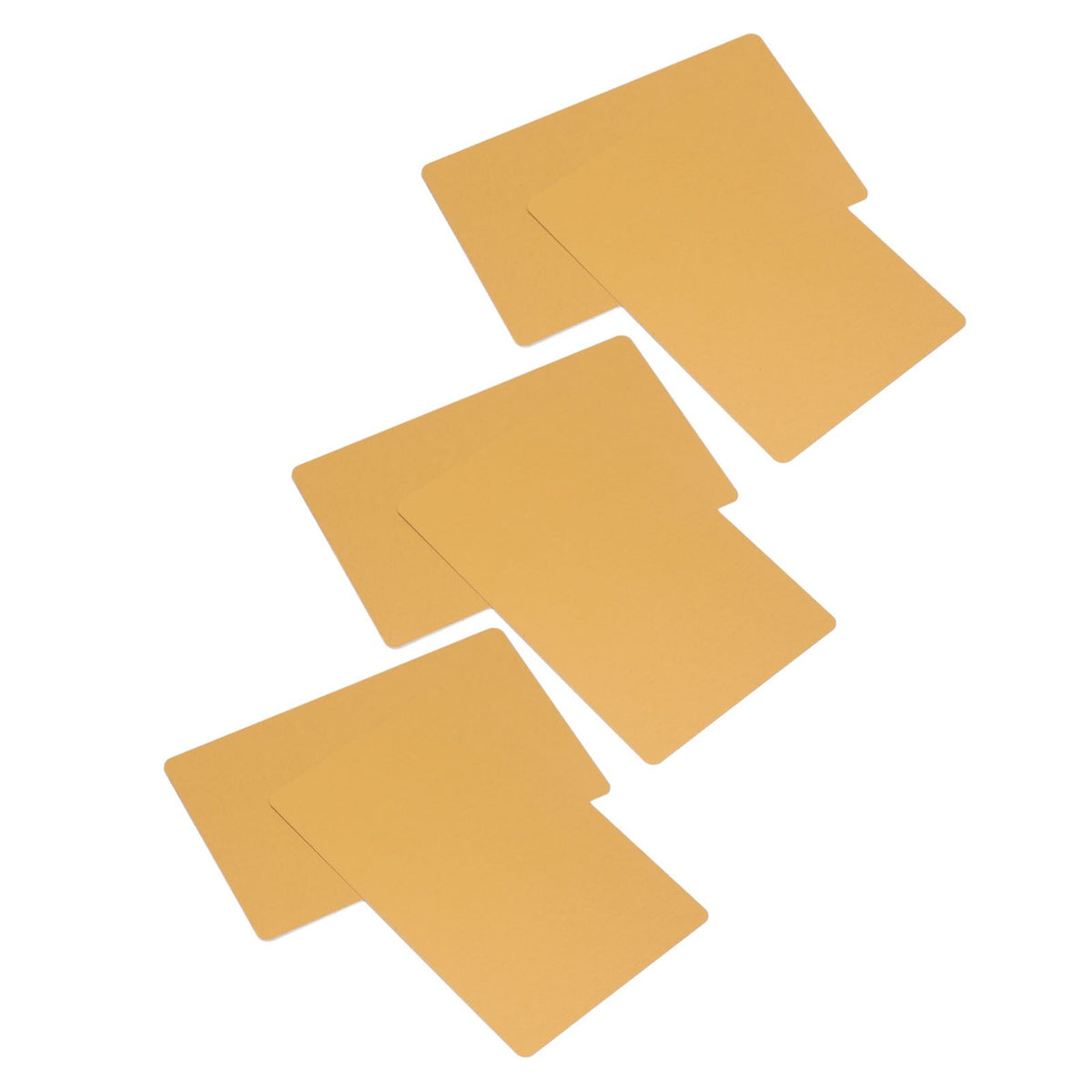 50 Sheets Metal Business Card Heat Transfer Aluminum Business Cards Blanks DIY Craft Supplies Gold