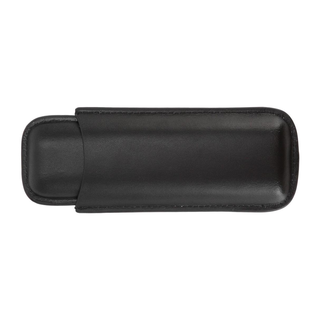 Leather Cigar Case Portable 2 Finger Cigar Holder for Travel Business Trip Boyfriend Gifts Black