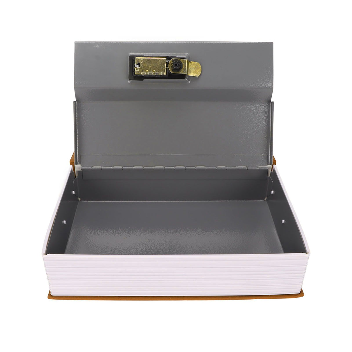 Book Safe Small Diversion Book Safe Storage Lock Box Money Coins Cards Hiding Box with Combination Lock Brown
