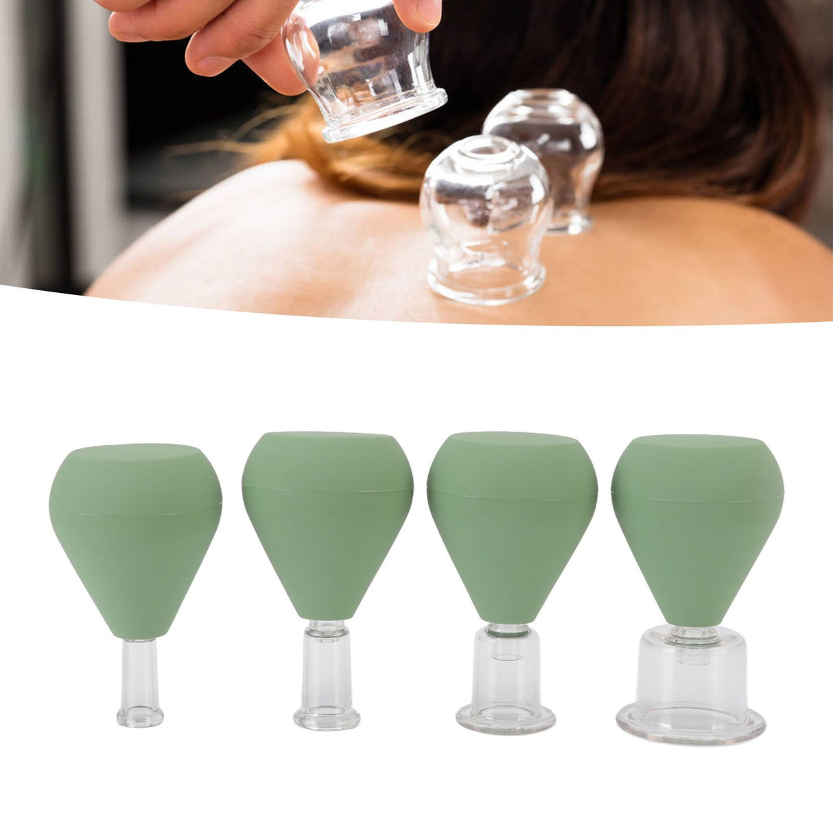 4Pcs Facial Cupping Therapy Set Help Sleep Tighten Skin Reduce Fine Lines Face Vacuum Suction Cup for Home Beauty Salon
