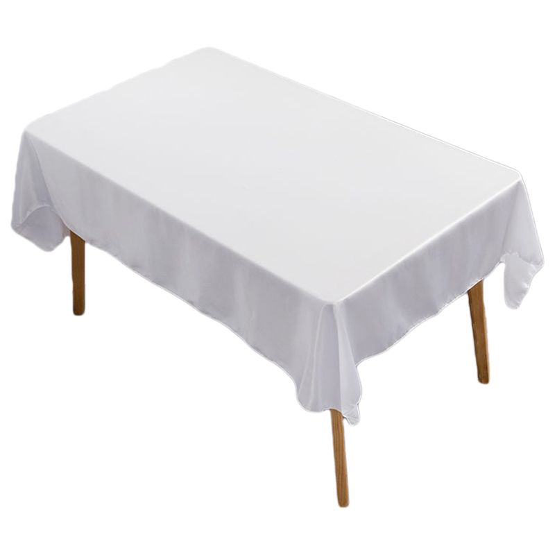 Tablecloth Rectangle White Table Cover Cloth Polyester 145x305cm for Dining Room Wedding Banquet Hotel
