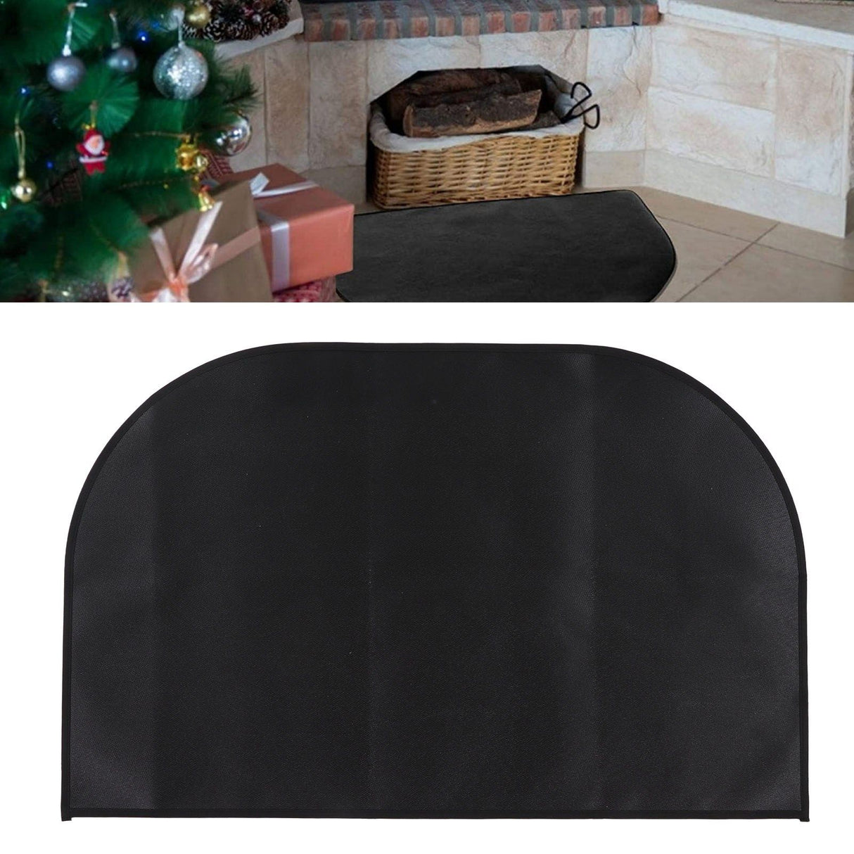 Fire Pit Mat Insulated Fireproof Heat Resistant Foldable Under Grill Mat for Fireplace Outdoor Camping Black 50x80cm/19.7x31.5in