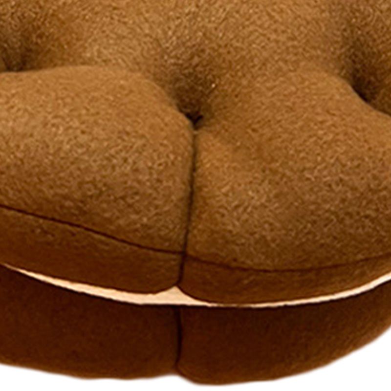 Cookie Cushion Cute Soft Breathable PP Cotton Filling Seating Cushion for Dormitory Bedroom Bedside 450g Chocolate