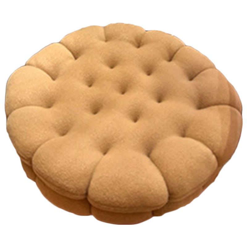 Cookie Cushion Cute Soft Breathable PP Cotton Filling Seating Cushion for Dormitory Bedroom Bedside 450g Apricot