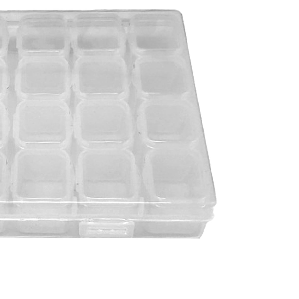 Nail Storage Box 28 Grid Eco Friendly Durable Transparent PP Separate Lid Nail Tip Box for Bead Earrings Jewelry Transparent 28 Grids