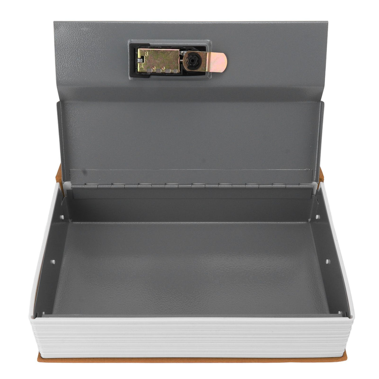 Diversion Book Safe Large Size Dictionary Style Stainless Steel Book Safe Combination Lock for Coins Card Documents Brown