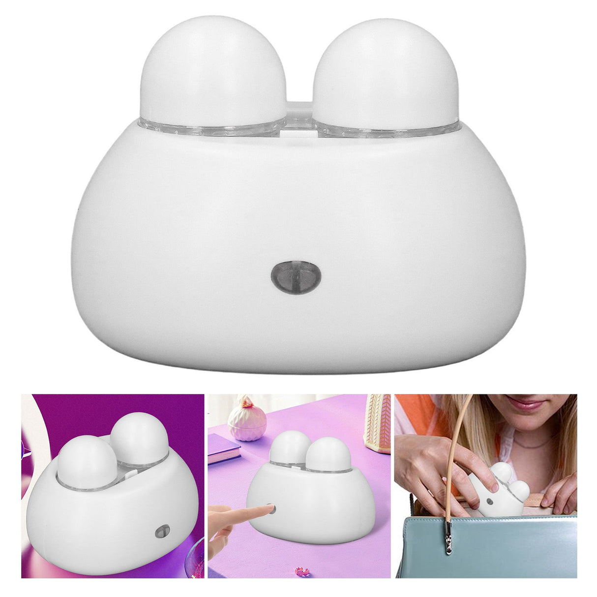 Contact Lens Cleaner Machine Automatic Portable Ultrasonic Contact Lens Cleaning Tool for Home White