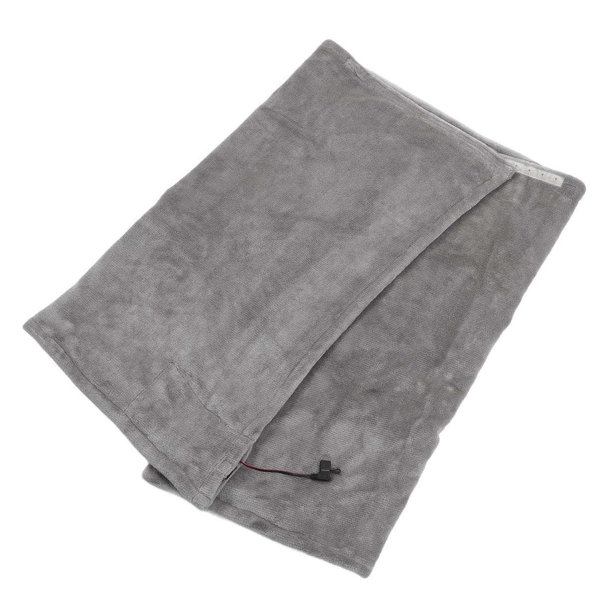 USB Electric Blanket Cozy Soft Portable Temperature Control Machine Washable Heated Shawl Throws for Car Home Travel Light Grey
