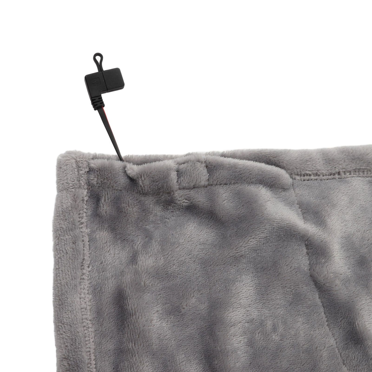 USB Electric Blanket Cozy Soft Portable Temperature Control Machine Washable Heated Shawl Throws for Car Home Travel Light Grey