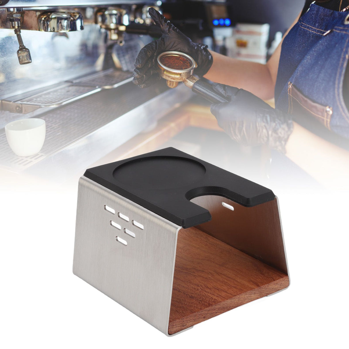 Coffee Tamper Holder Coffee Tamper Station Stand for Home Cafe Restaurant Hotel Office
