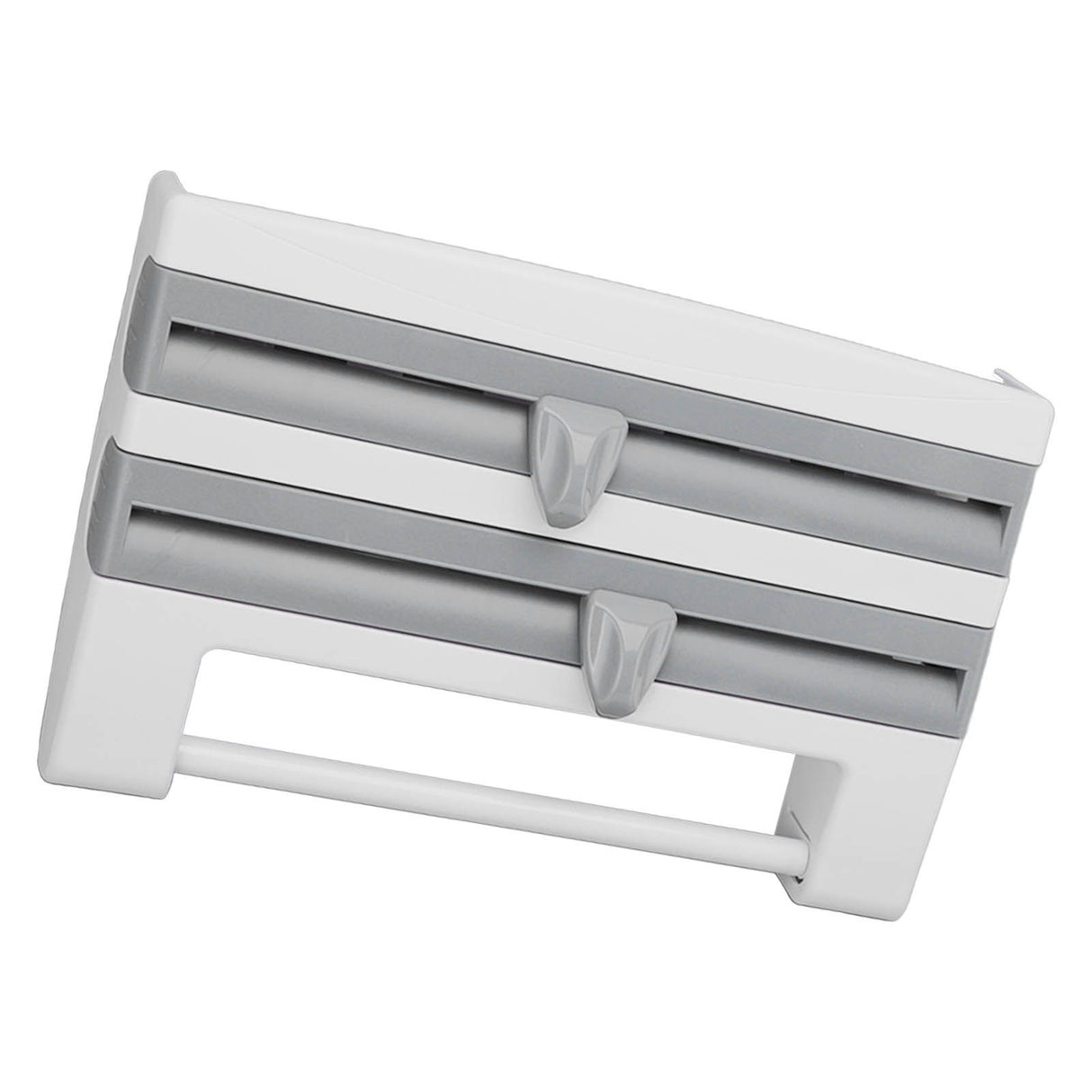 Cling Film Holder Wall Mount Multifunctional Cling Film Cutter with Screws for Kitchen Grey Blue