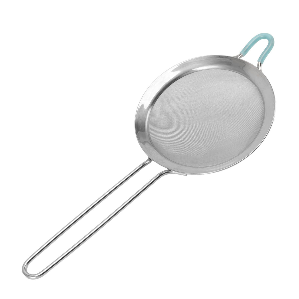 60 Mesh Fine Strainer Stainless Steel Handheld Flour Colander with Long Handle for Kitchen 20cm/7.9in